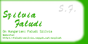 szilvia faludi business card